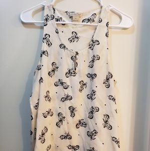 Lucky Brand Motorcycle Tank blouse